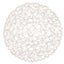 6-Pack Table Placemats Woven Fiber Design White Round - Disposable Mats for Dining and Events 15"