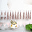 12 Pack Pre-Tied Rose Gold Paper Fringe Tassels With Garland String, Hanging Streamer Banner