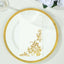 50-Pack Paper Napkins White with Gold Baroque Floral Print - Stylish Disposable Dinner Napkins 8"x4"