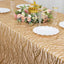 Mesh 90"x156" Rectangle Tablecloth Gold - Wave Sequin Embroidered Design for Refined Occasions