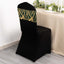 5 Pack Chair Sash Bands with Wave Embroidered Sequins Hunter Emerald Green/Gold