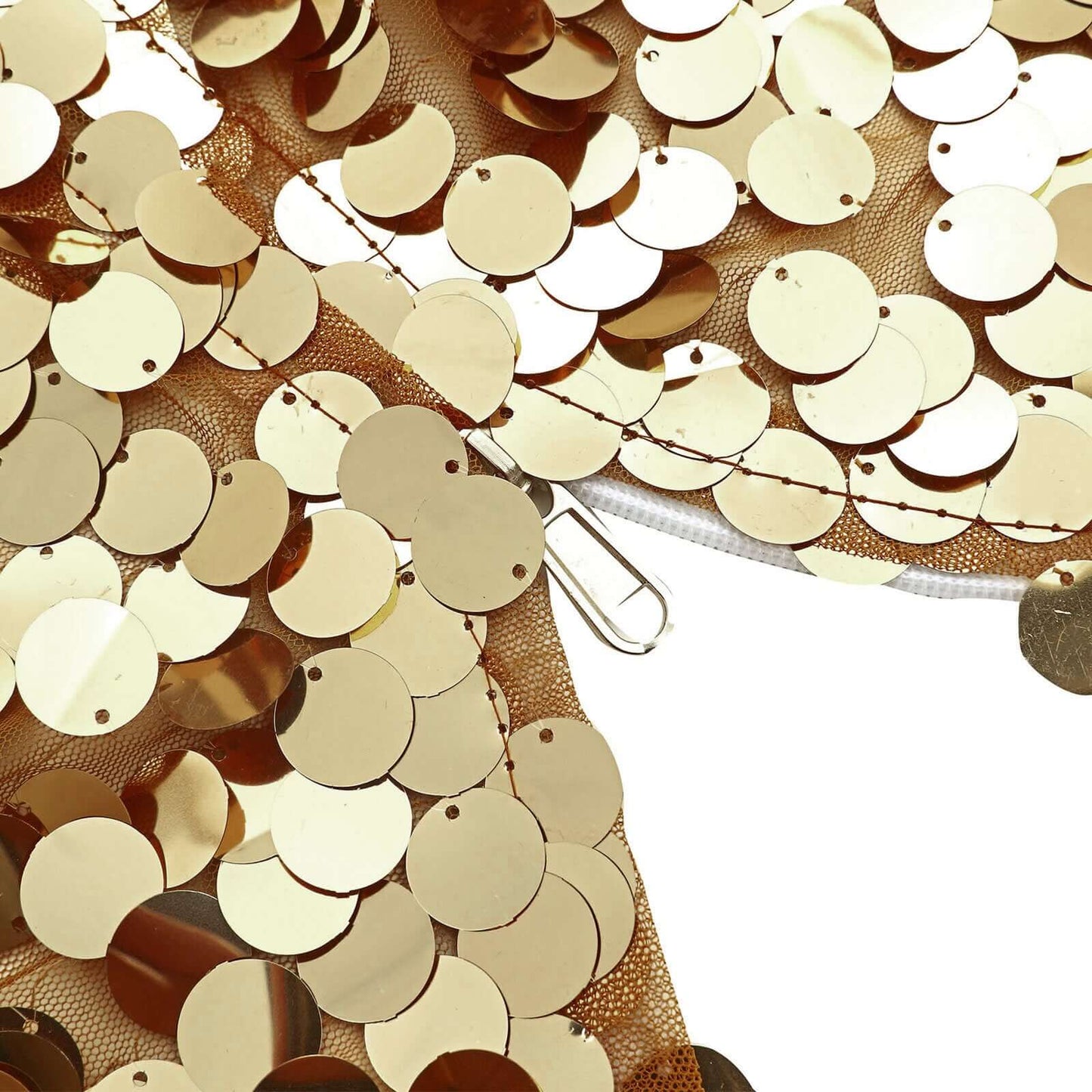 8ftx7ft Gold Big Payette Sequin Sparkly Hexagon Backdrop Stand Cover