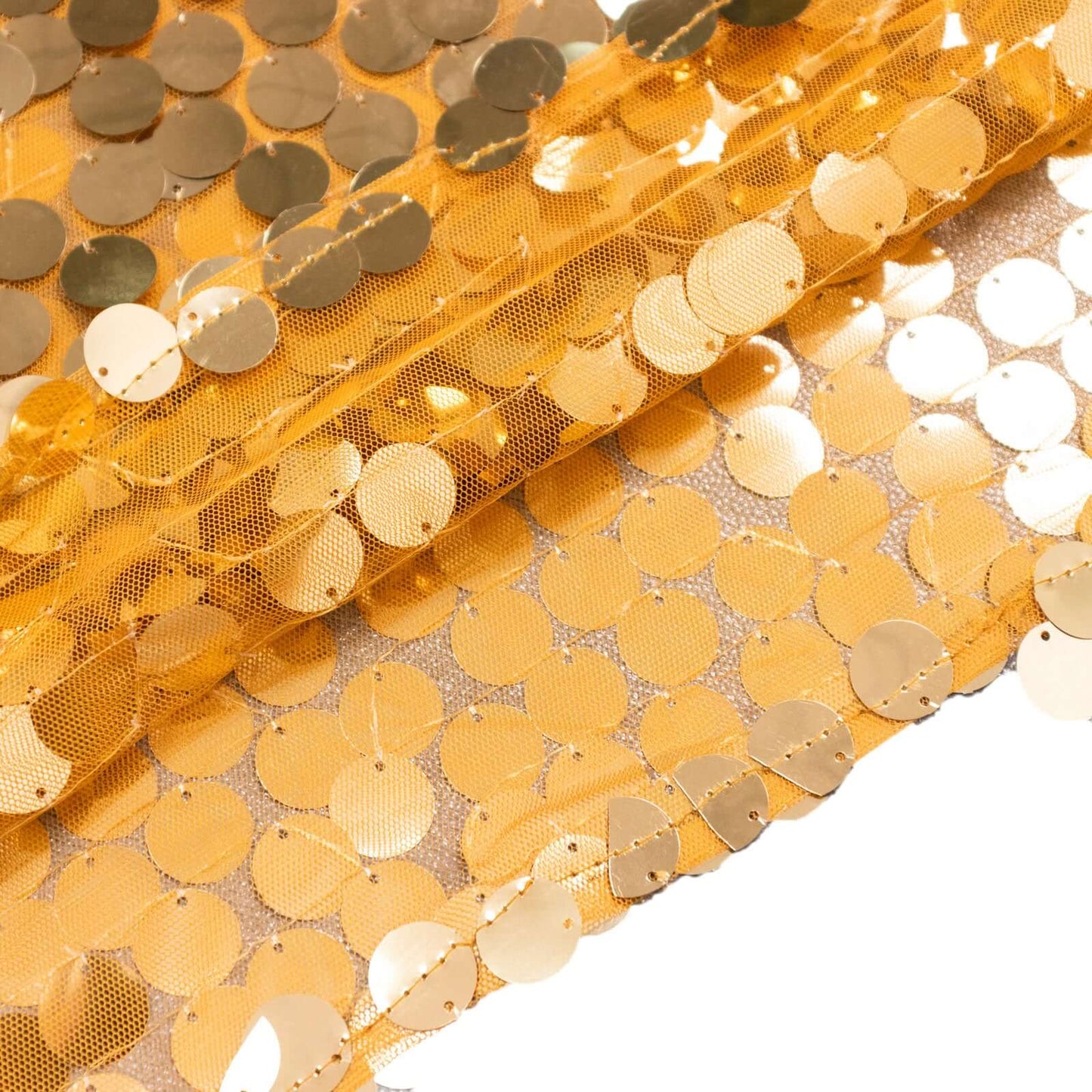 7ft Gold Double Sided Big Payette Sequin Chiara Wedding Arch Cover For Half Moon Backdrop Stand