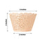 25-Pack Paper Cupcake Wrappers Lace Laser Cut Design Blush - Muffin Baking Cup Trays for Events