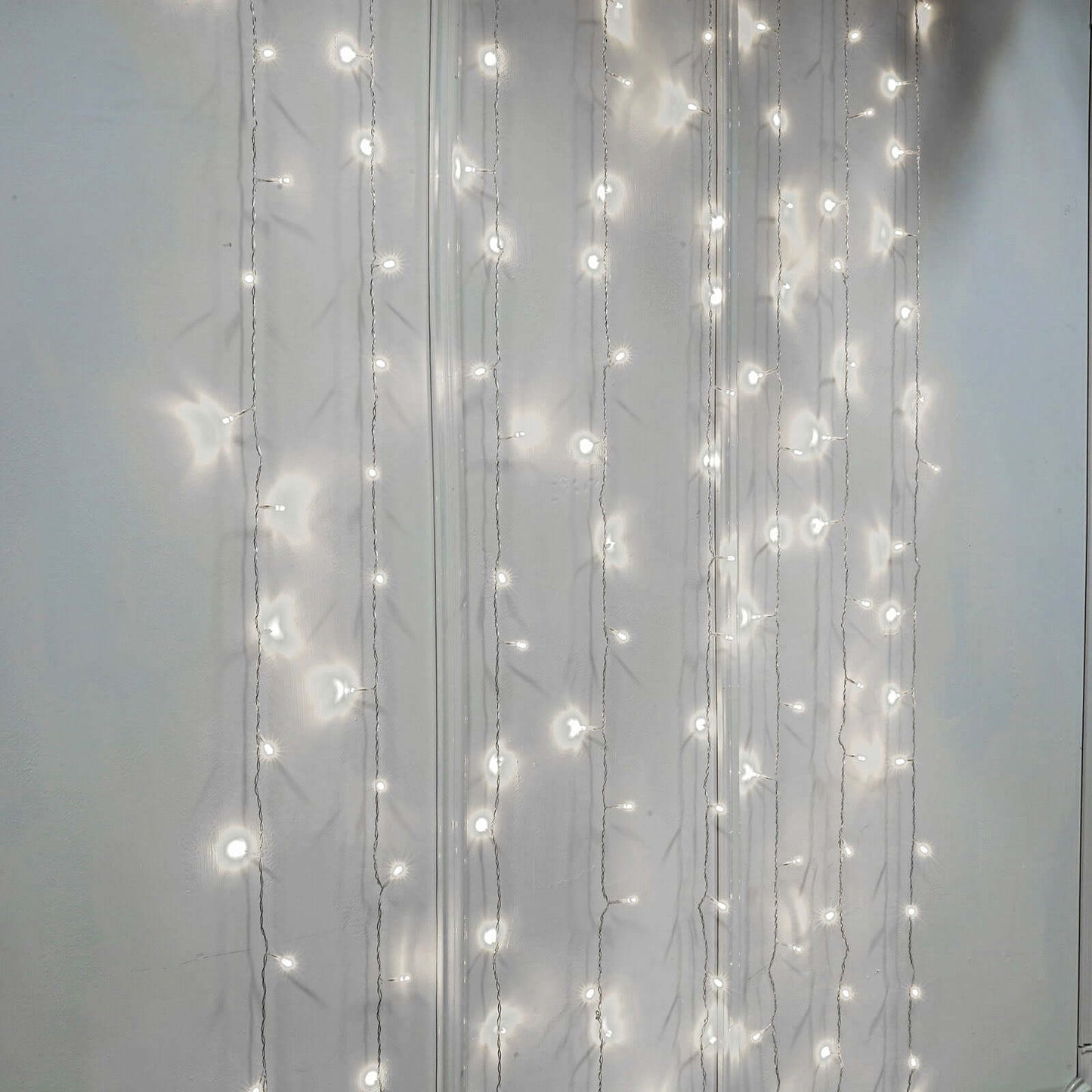 5ftx8ft Cool White 192 LED Icicle Curtain Fairy String Lights with 8 Modes