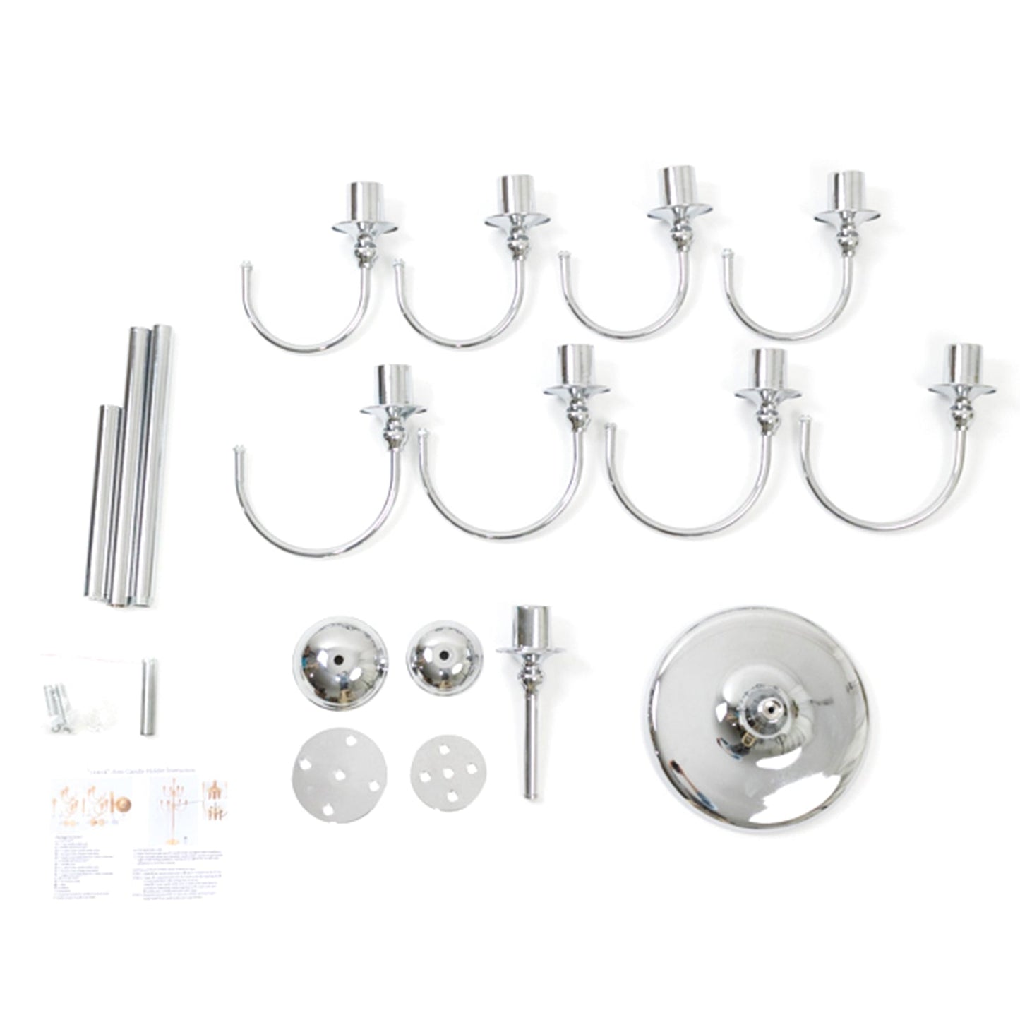 Metal Floor Candelabra Candle Holder, 9-Arm Vintage Taper Stand Silver Table Centerpiece for Weddings & Parties 46" Tall