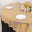 Mesh 72"x72" Table Overlay Square Tablecloth Rose Gold/Gold - Wave Embroidered Sequins Table Topper