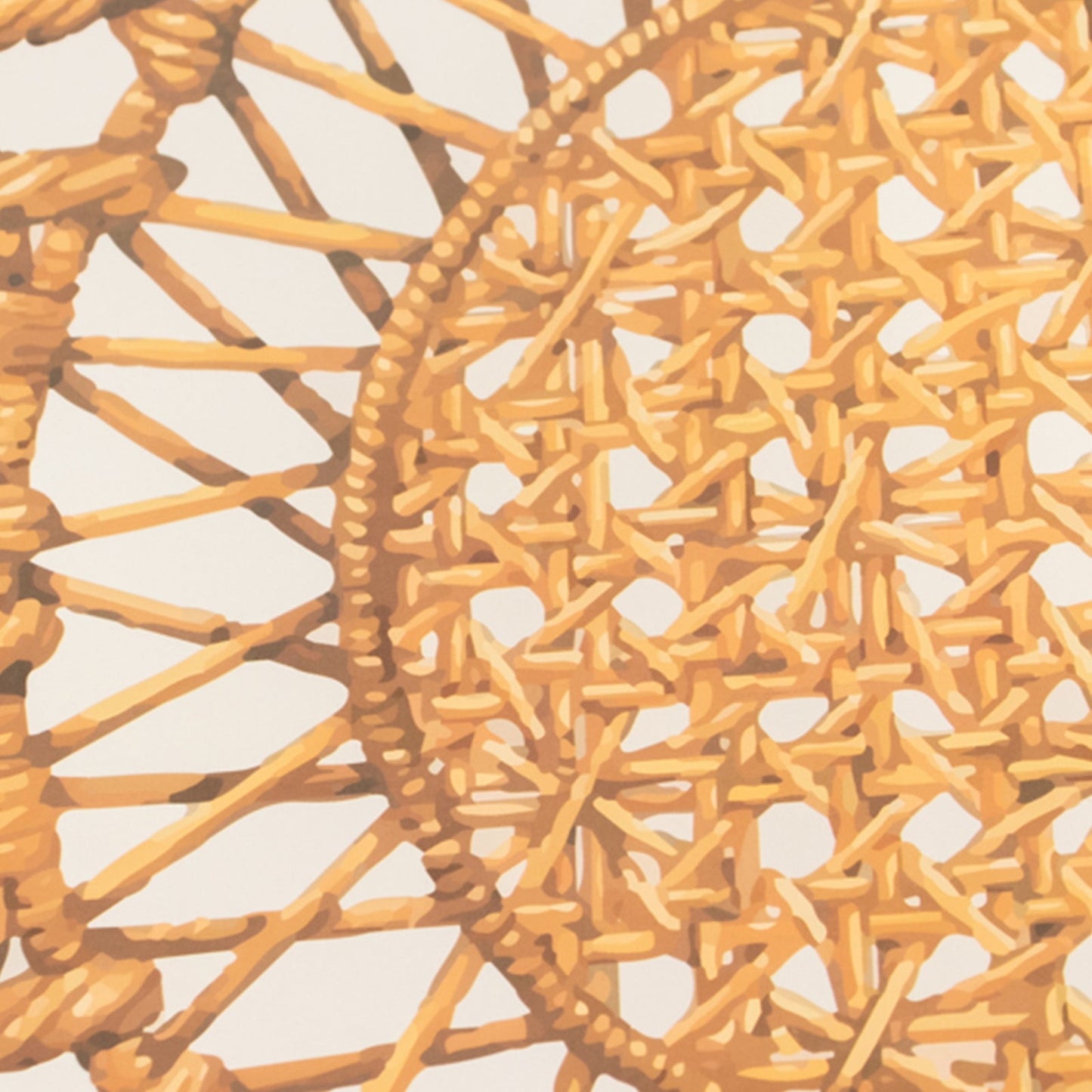 10-Pack Disposable Table Placemats in Brown with Die-Cut Rattan Weave Print - Large Rustic Farmhouse Scalloped Rim Floral Paper Placemats 16"