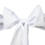5 Pack Polyester Chair Sashes White - Subtle Elegance for Special Occasions 6"x108"