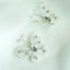 12 Pack 2" White Diamond Studded Wired Organza Butterflies
