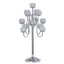 Metal Crystal Beaded Candelabra Silver 13 Arm Design - Table Centerpiece for Events 40"