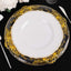 6-Pack Plastic Round Charger Plates 13" in Clear with Gold Florentine Embossed Rim, Exquisite Dinner Serving Plates