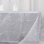 Polyester 90"x156" Rectangle Tablecloth Silver Metallic Fringe Shag Tinsel Table Cover