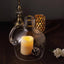 Glass Candle Holder Cloche Jar Dome Clear with Wooden Base - Stylish Centerpiece for Floral Displays 10"