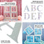 4 Pack 5" Iridescent Alphabet Stickers Banner, Customizable Stick on Letters - C