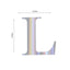 4 Pack 5" Iridescent Alphabet Stickers Banner, Customizable Stick on Letters - L