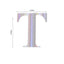 4 Pack 5" Iridescent Alphabet Stickers Banner, Customizable Stick on Letters - T