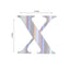 4 Pack 5" Iridescent Alphabet Stickers Banner, Customizable Stick on Letters - X