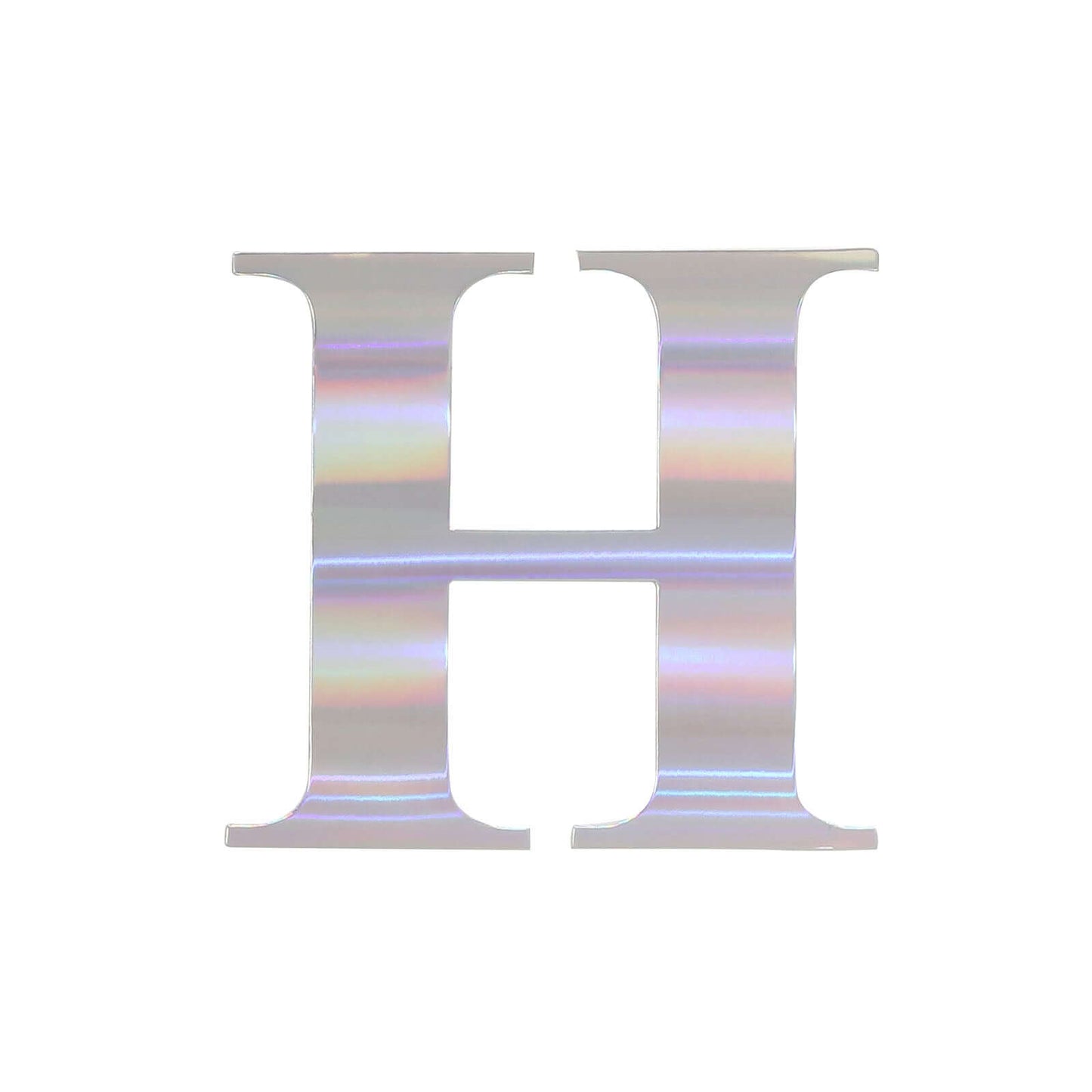 4 Pack 5" Iridescent Alphabet Stickers Banner, Customizable Stick on Letters - H