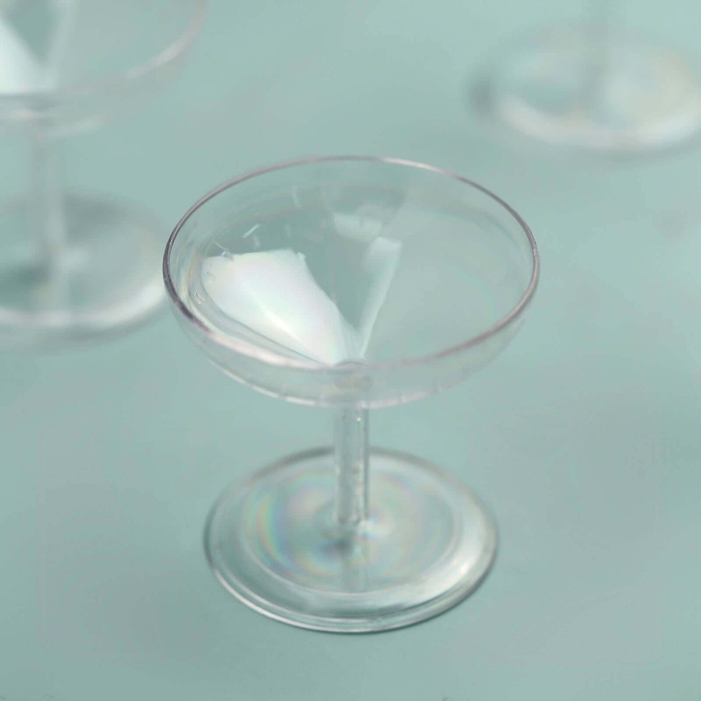 12-Pack Plastic Dessert Cup Candy Dishes Clear - Decorative Mini Pedestal Stands for Treats 2"