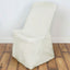 Polyester Chair Cover for Folding Lifetime Chairs Ivory - Reusable Durable Slip-On Cover