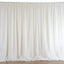 Ivory Chiffon Polyester Event Curtain Drapes, Dual Layer Divider Backdrop Event Panels with Rod Pockets - 20ftx10ft