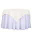 Polyester 54"x54" Table Overlay Square Tablecloth Ivory - Wrinkle-Resistant & Durable Table Cover