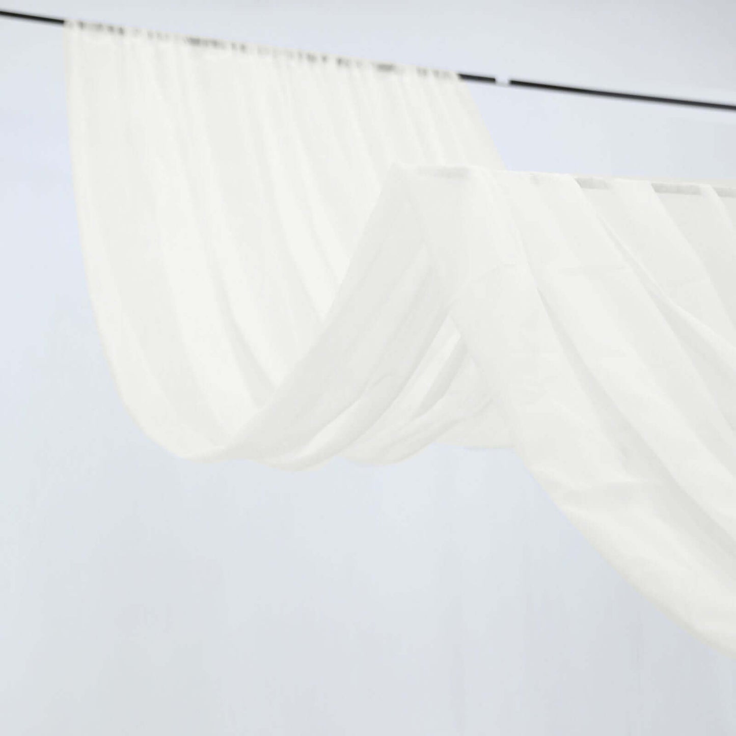 10ftx20ft Ivory Sheer Durable Flame Resistant Ceiling Drape Curtain Panels