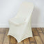 Stretch Spandex Chair Cover Ivory for Folding Chairs - Reusable & Wrinkle-Resistant 160GSM Fitted Slipcover