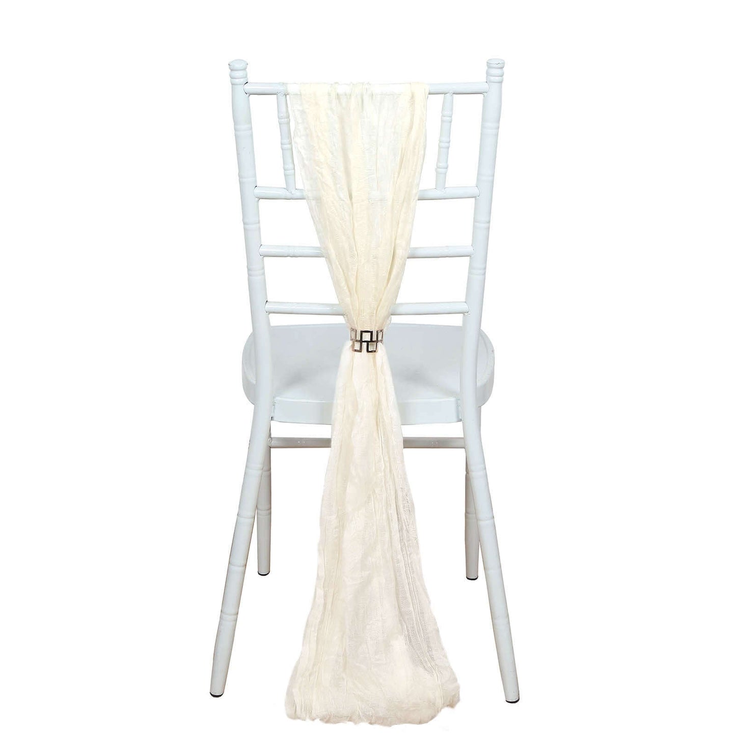5 Pack Cheesecloth Gauze 16"x88" Chair Sashes Cream - Boho Chair Decorations