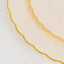 10-Pack Plastic 10" Round Dinner Plates in Ivory with Gold Flair Rim - Disposable Party Plates
