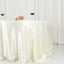 Satin 132" Round Tablecloth Ivory - Stylish Seamless Table Cover