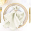5 Pack Polyester 20"x20" Napkins Ivory - Wrinkle Resistant & Easy Care Cloth Napkins