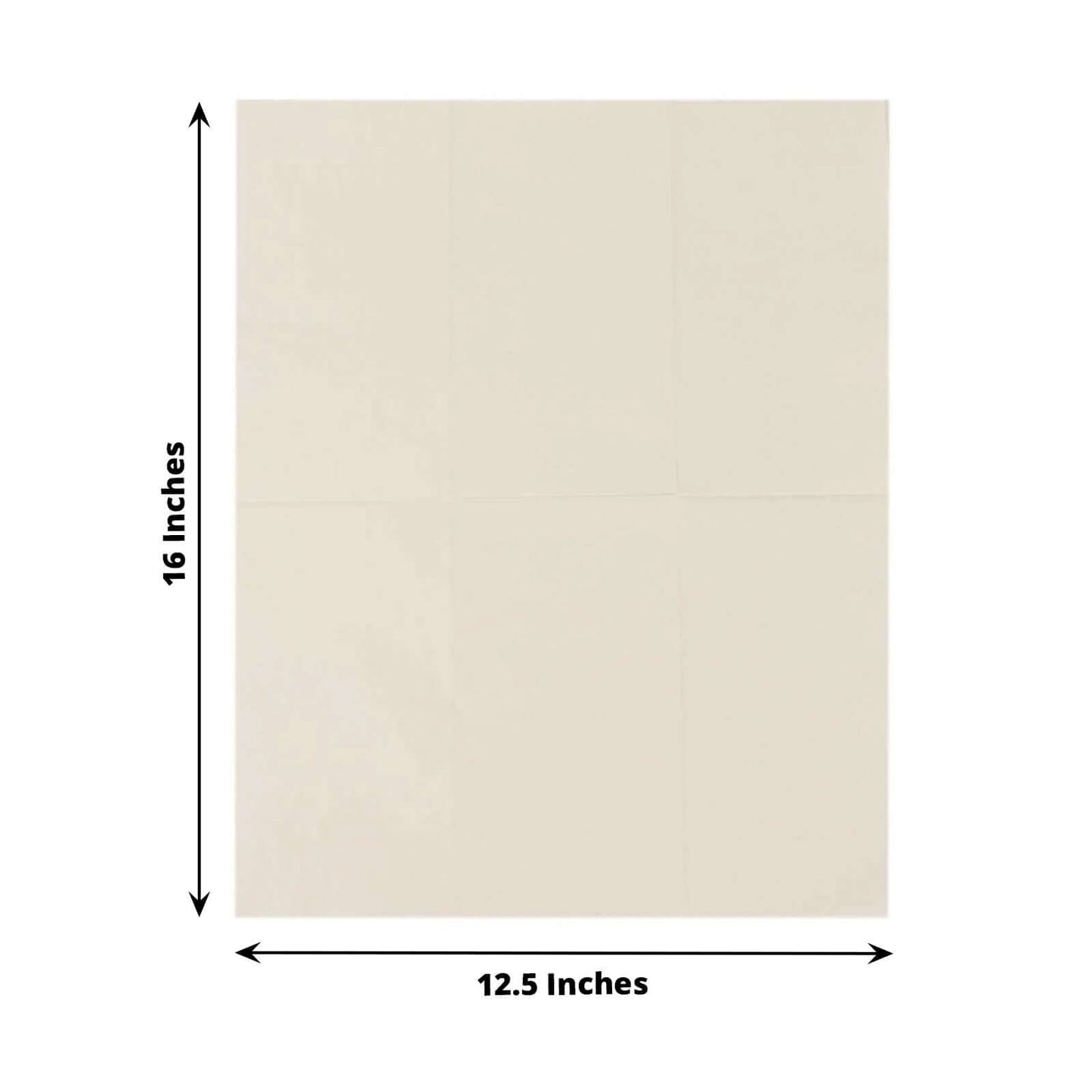 50-Pack Paper Napkins Ivory - Soft Disposable 2-Ply Dinner Napkins for Weddings
