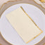 50-Pack Paper Dinner Napkins Ivory with Gold Foil Edge 2 Ply - Stylish Disposable Napkins