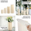 32" Ivory Cylinder Display Column Stand, Pillar Pedestal Stand With Top Plate