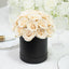 Ivory Prearranged Rose Centerpiece Arrangement 27pcs Roses with Black Round Gift Box - Decorations