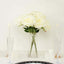 2 Bushes 17" Ivory Premium Silk Jumbo Rose Flower Bouquet, High Quality Artificial Wedding Floral Arrangements