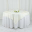 Taffeta 72"x72" Table Overlay Square Tablecloth Ivory - Accordion Crinkle Table Cover