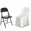 Satin Chair Covers for Folding Chairs Ivory with Glossy Sheen - Reusable Covers
