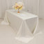Lamour Satin 90"x132" Rectangle Tablecloth Ivory - Soft & Silk-Like Seamless Table Cover
