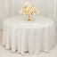 Lamour Satin 120" Round Tablecloth Ivory - Seamless Table Cover with Soft Tempered Sheen