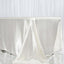 Satin Rectangular 90"x156" Tablecloth Ivory - Seamless Table Cover