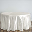 Satin 120" Round Tablecloth Ivory - Stylish Seamless Table Cover
