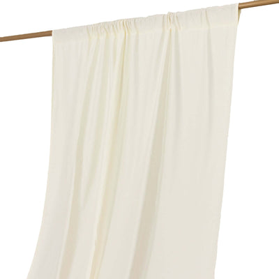Ivory Scuba Polyester Event Curtain Drapes Durable Flame Resistant Backdrop Event Panel Wrinkle Free with Rod Pockets