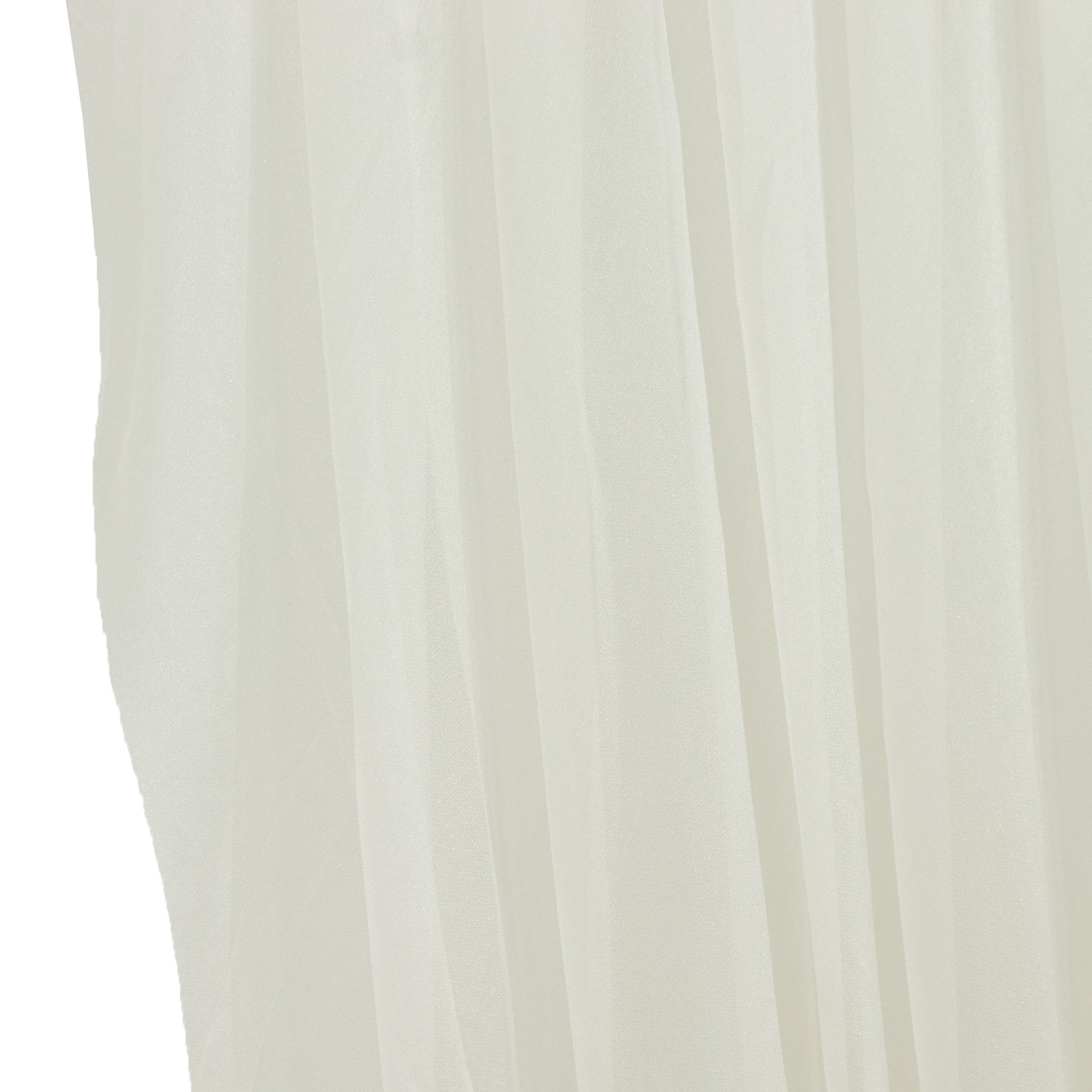 Ivory Sheer Chiffon Valance Curtain 4ft x 5ft â€“ Wedding Arch Drape with Rod Pocket Voile Backdrop Panel - Backdrops