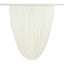 Ivory Sheer Chiffon Valance Curtain 4ft x 5ft â€“ Wedding Arch Drape with Rod Pocket Voile Backdrop Panel - Backdrops