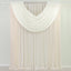 Ivory Sheer Chiffon Valance Curtain 4ft x 5ft â€“ Wedding Arch Drape with Rod Pocket Voile Backdrop Panel - Backdrops