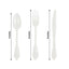 72 Pcs Plastic Silverware Set in Baroque Style Ivory - Heavy Duty Disposable Knife, Fork, and Spoon Set