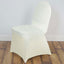 Spandex Chair Cover Madrid Style for Banquet Chairs Ivory - Stylish Stretch 180GSM Fitted Slipcover